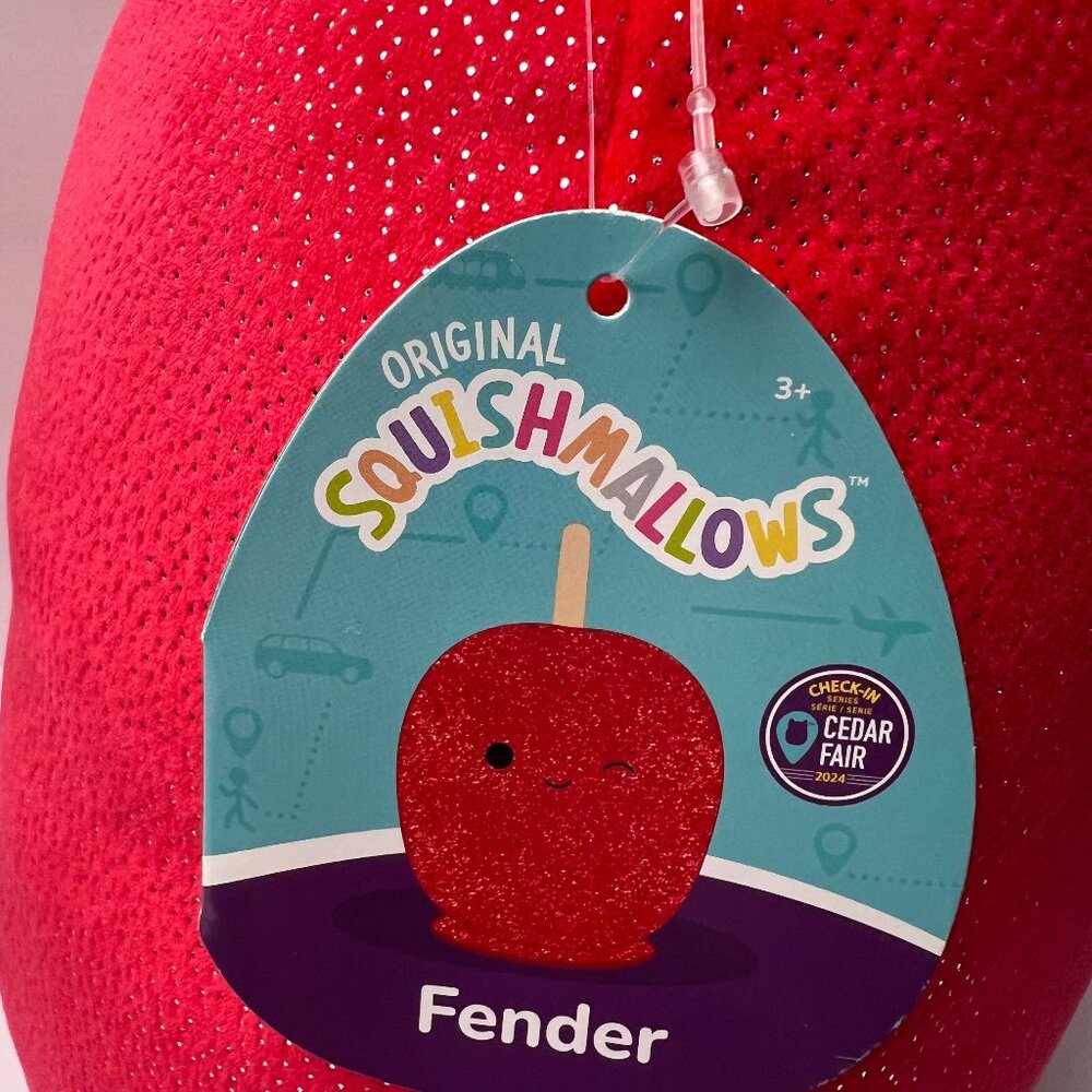 Original Squishmallows 15" Fender Red Candy Apple New with tag Cedar Fair - Picture 2 of 6